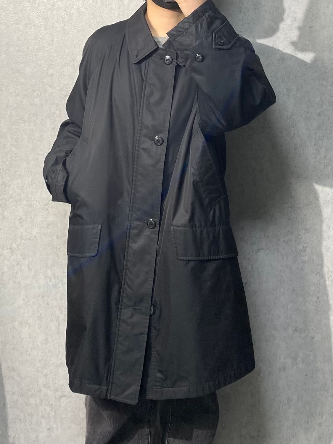 [XL] Burberrys 버버리재팬 블랙 폴리쉘 집업 코트 상품이미지10