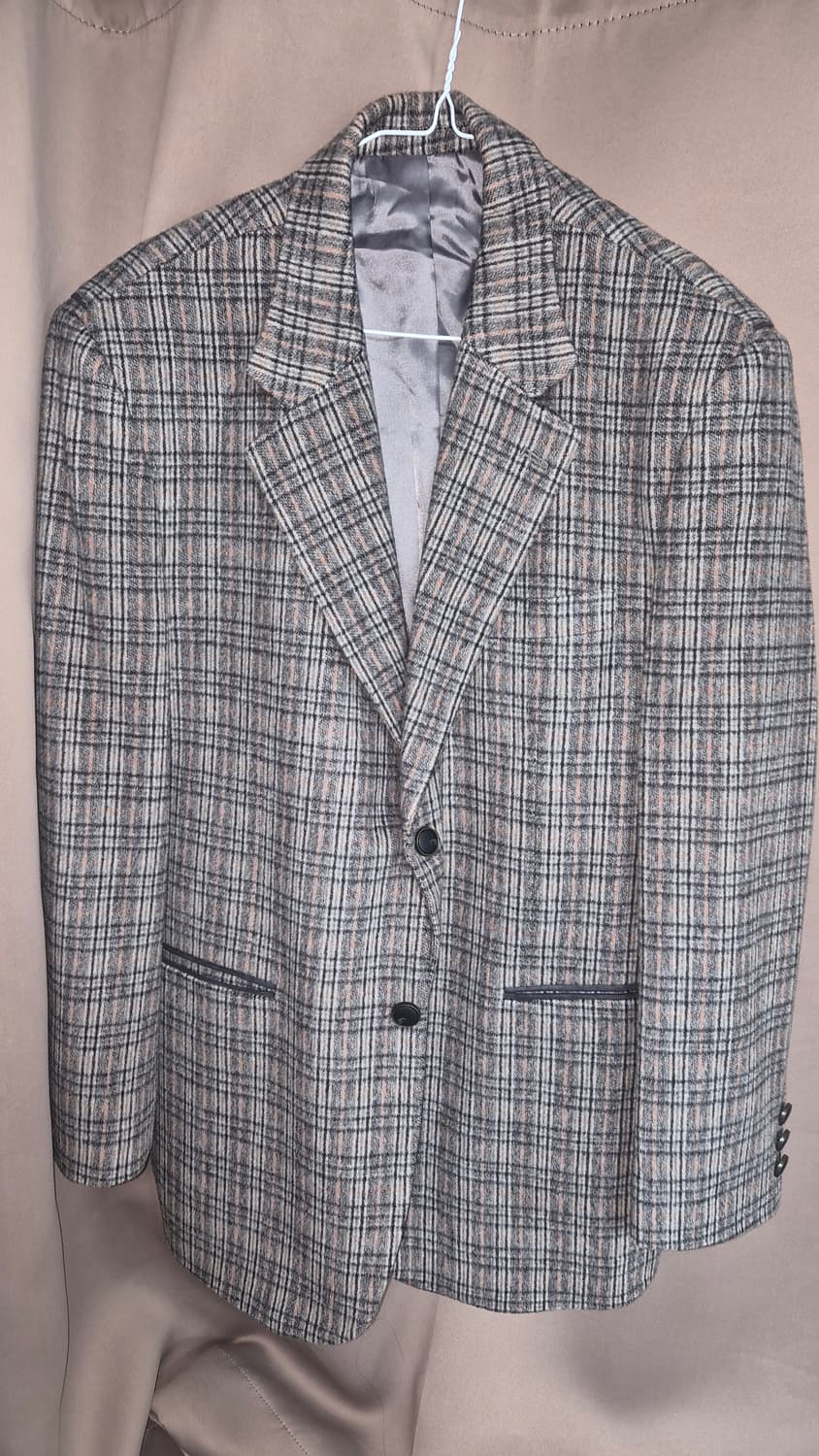 울 체크 정장자켓 판매합니다 상품이미지2