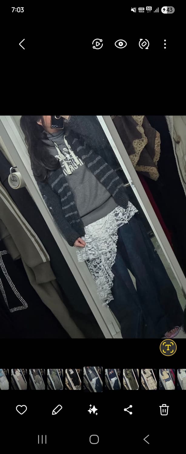 홀리스터 후드 단가라 니트 상의셋 상품이미지1