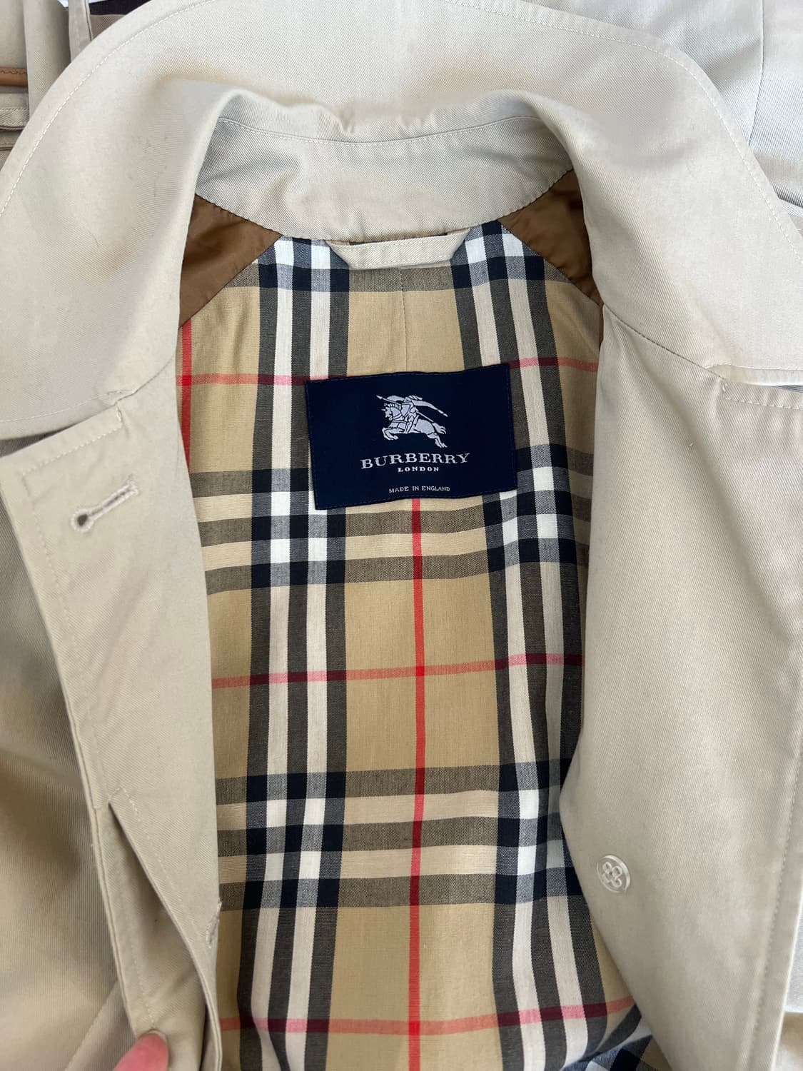 버버리 여성 베이지 개버딘맥코트 간절기싱글코트 상품이미지6