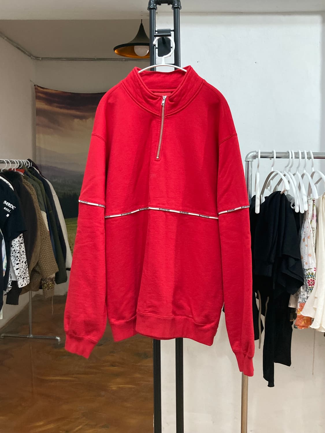 슈프림(Supreme) 클래식 로고 하프집업 스웨트셔츠 상품이미지1