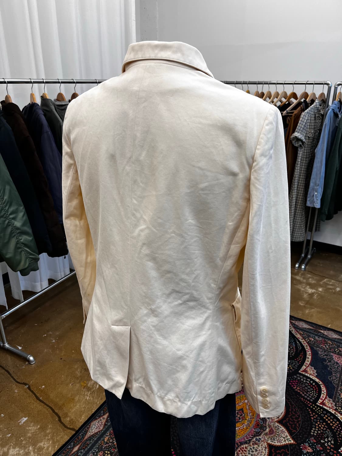 랄프 로렌 코튼 테일러드 자켓 아이보리 상품이미지5