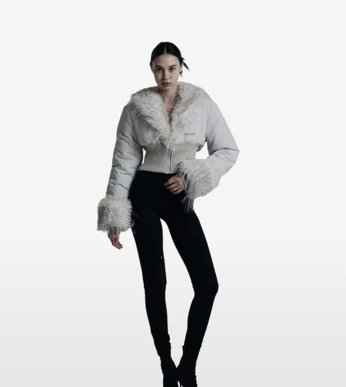 (새제품) 오도어 퍼 크롭 패딩 (25년) ODOR Trich colla 상품이미지1