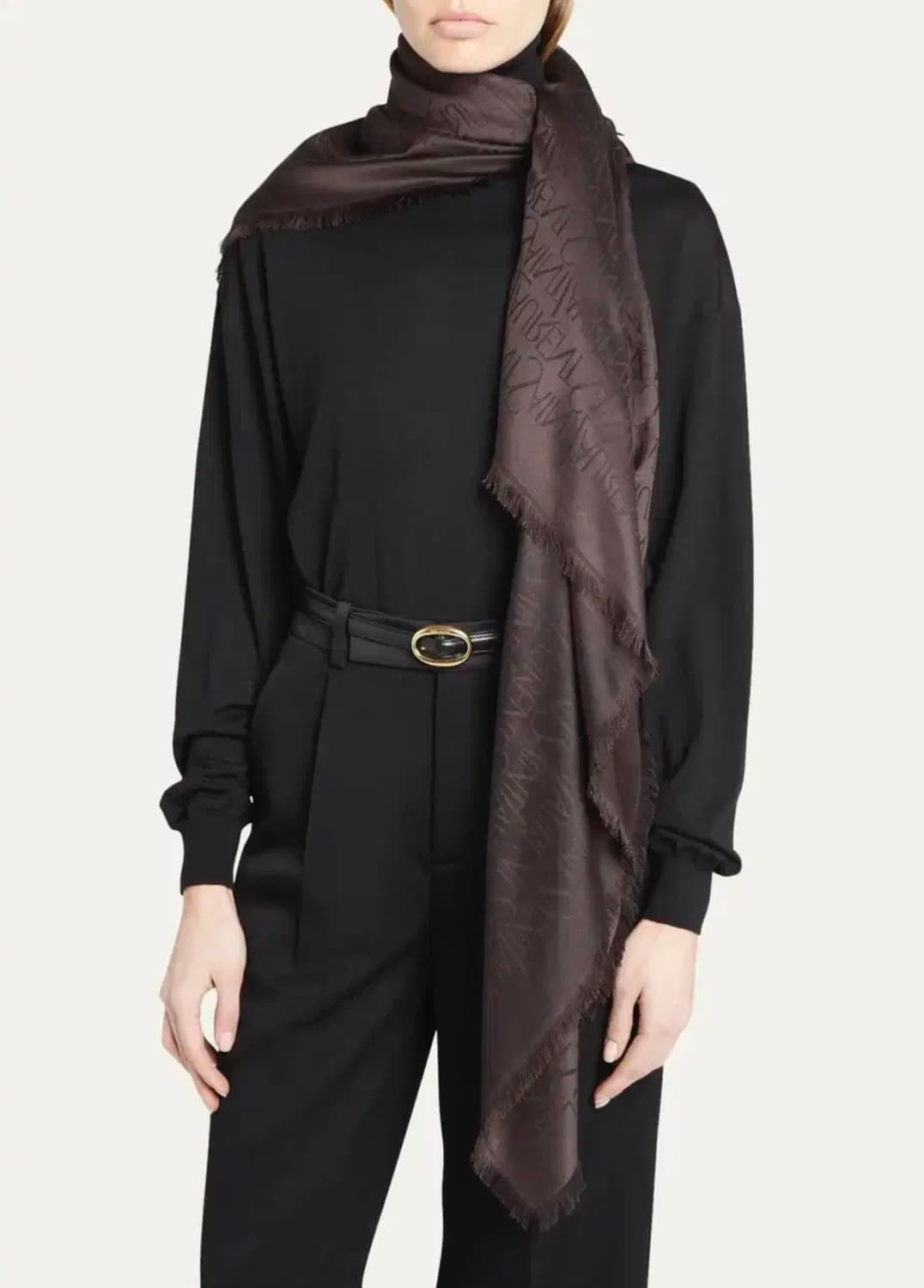 생로랑 울오버 모노그램 실크스카프 상품이미지3