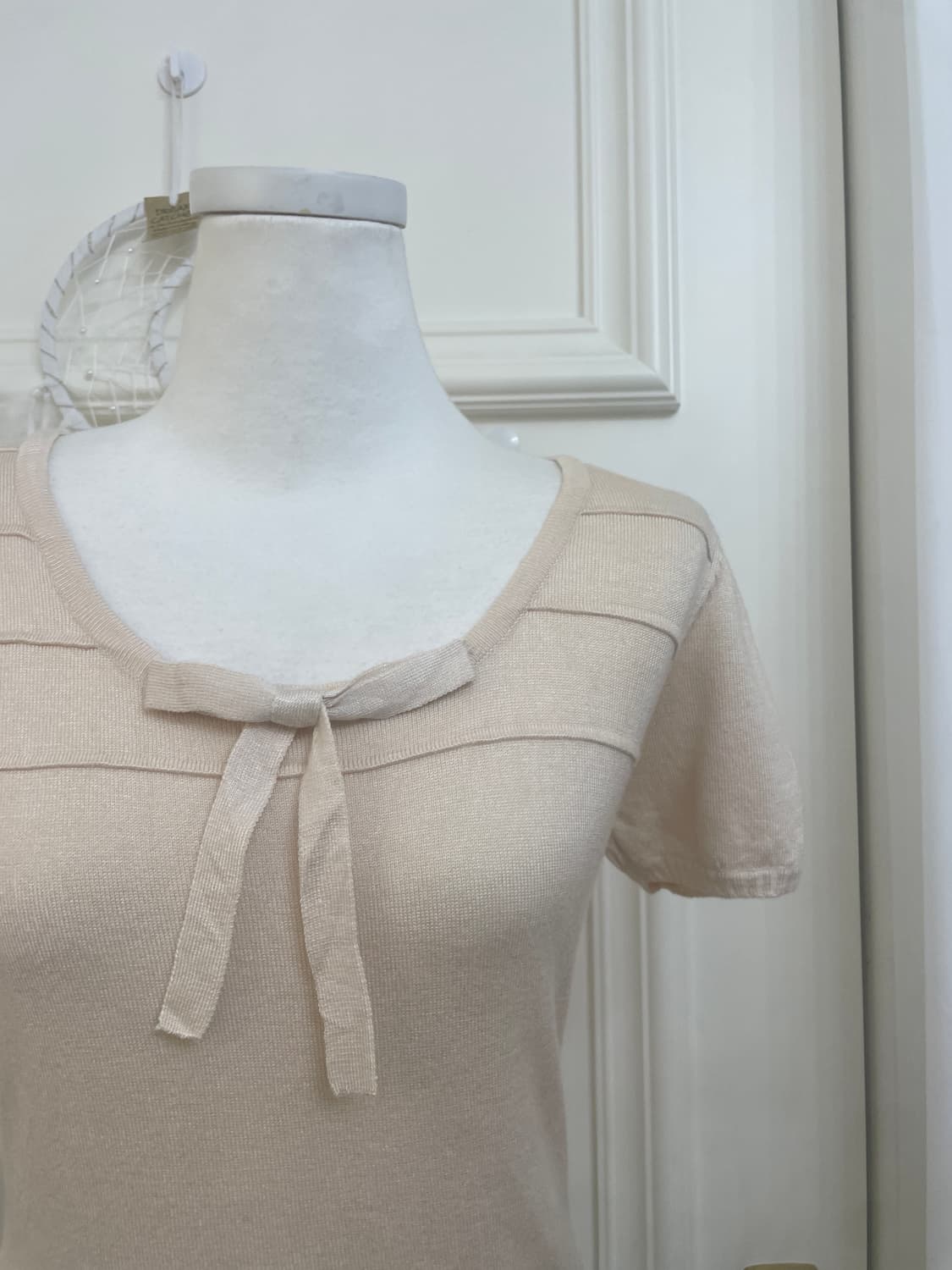 DEAR PRINCESS beige bow point puff knit 상품이미지6