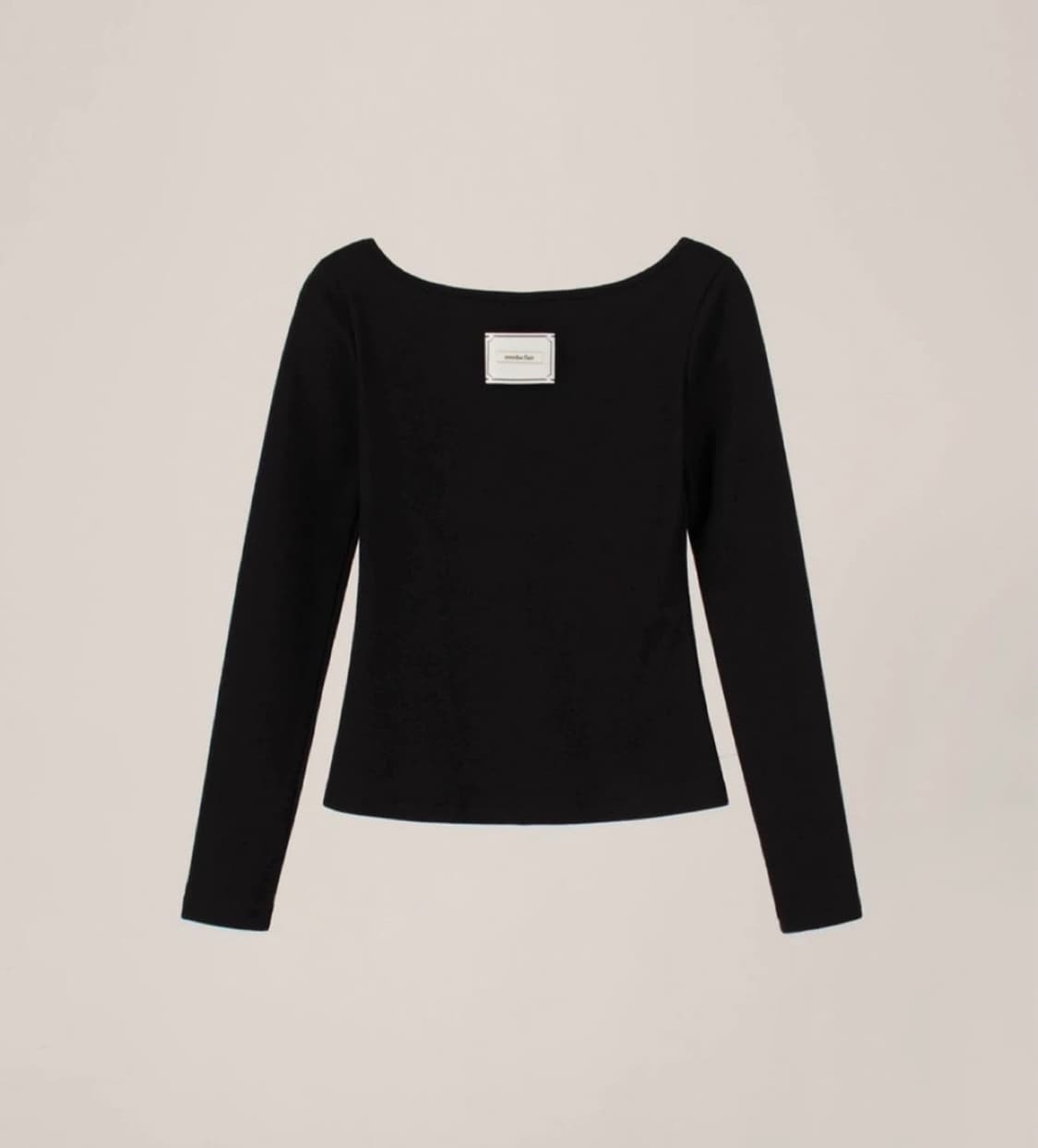 오버듀플레어 스쿱넥 티셔츠 블랙 상품이미지3