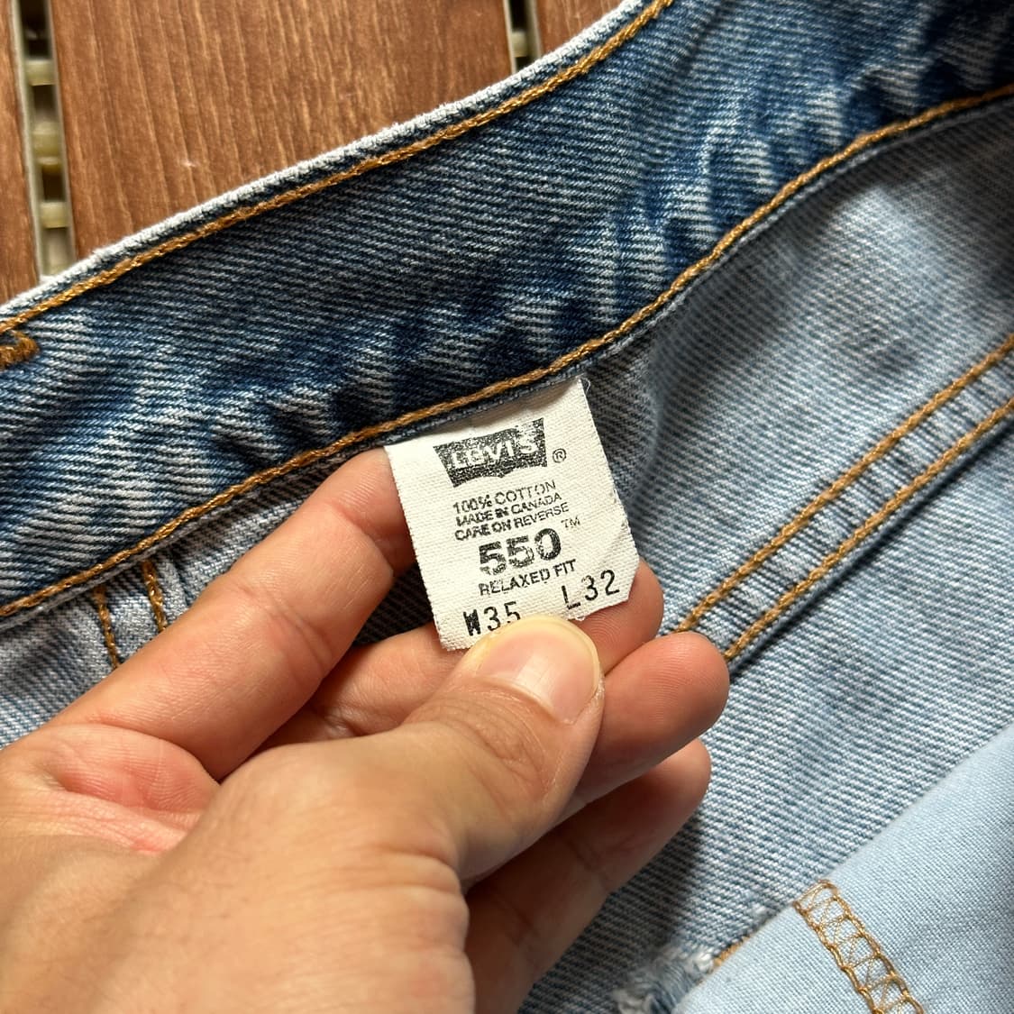 00‘s Levi’s 550 made in canada denim 상품이미지8
