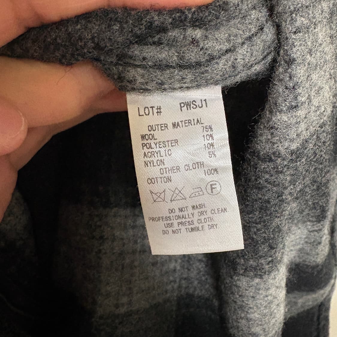 페로우즈 울 체크 셔츠 자켓 / 그레이, 36 상품이미지8