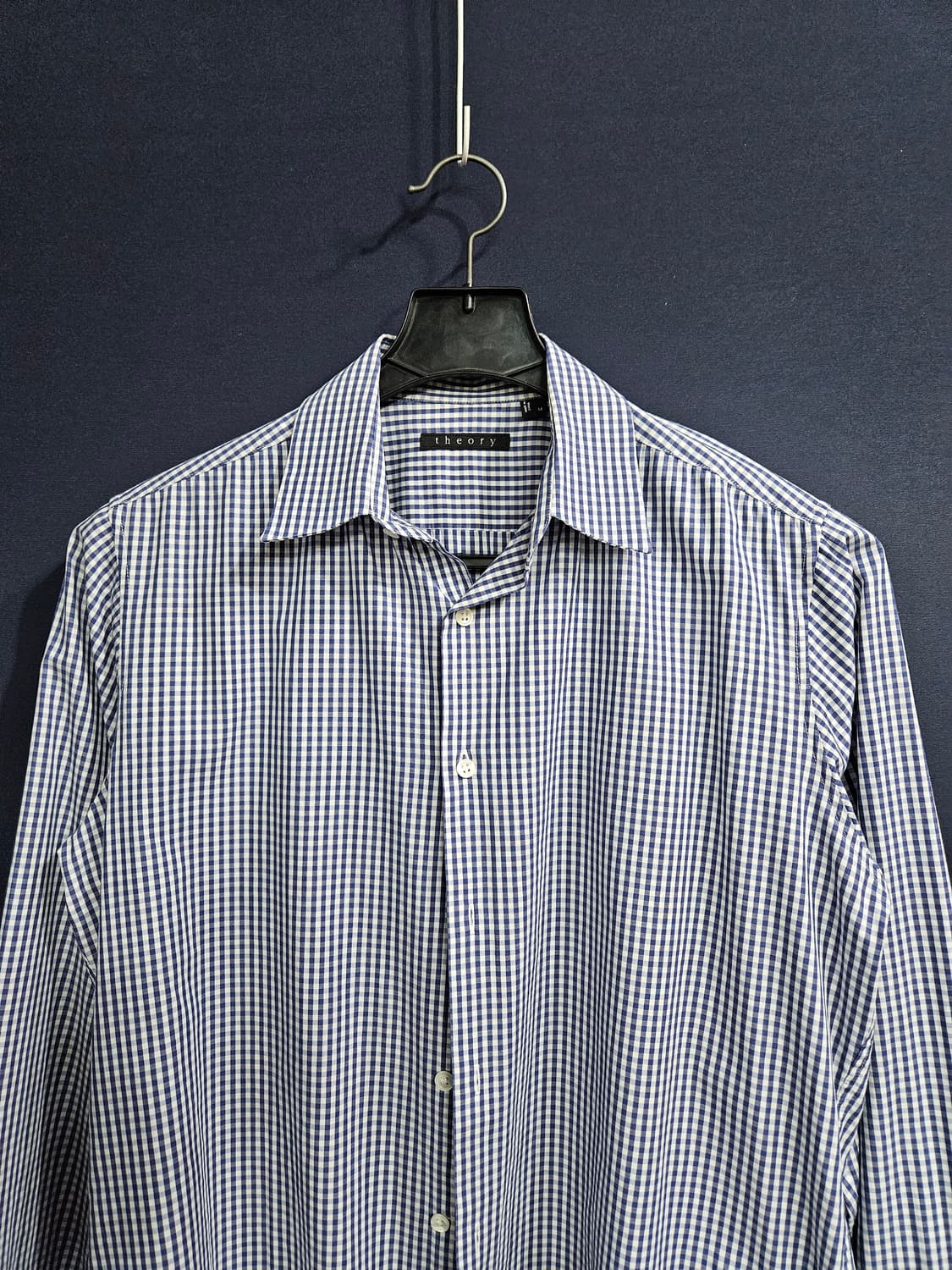 띠어리 체크 남성 100 긴팔셔츠  상품이미지7