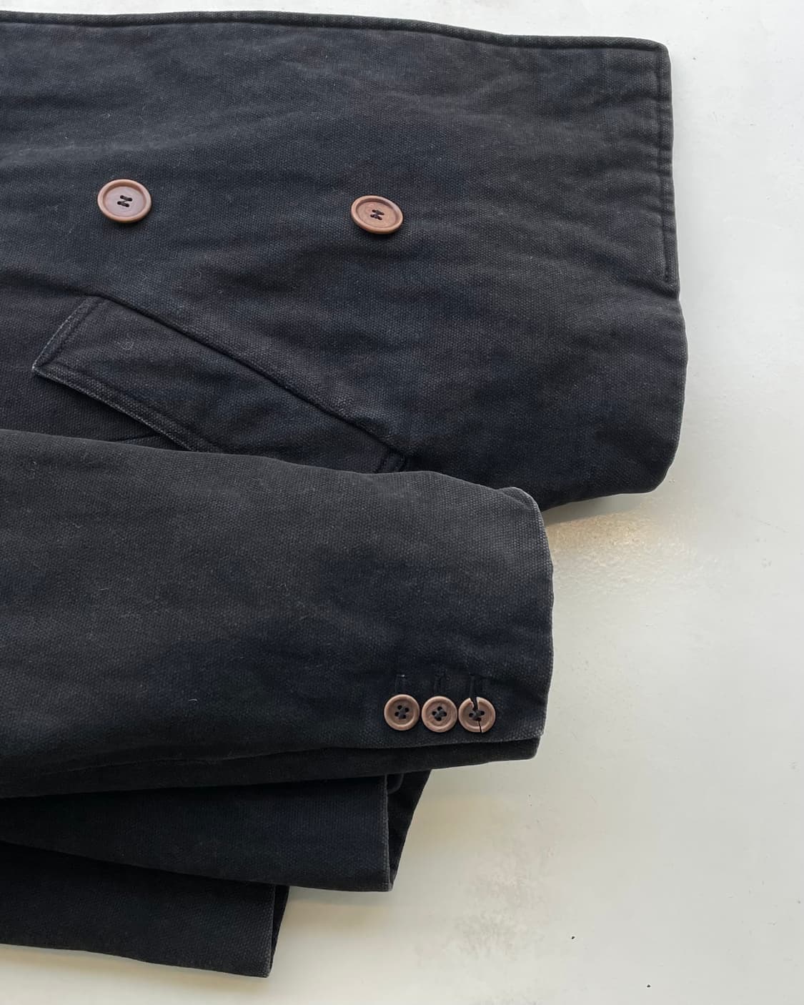 90s Helmut Lang Canvas Peacoat 헬무트 랭 코트 상품이미지10