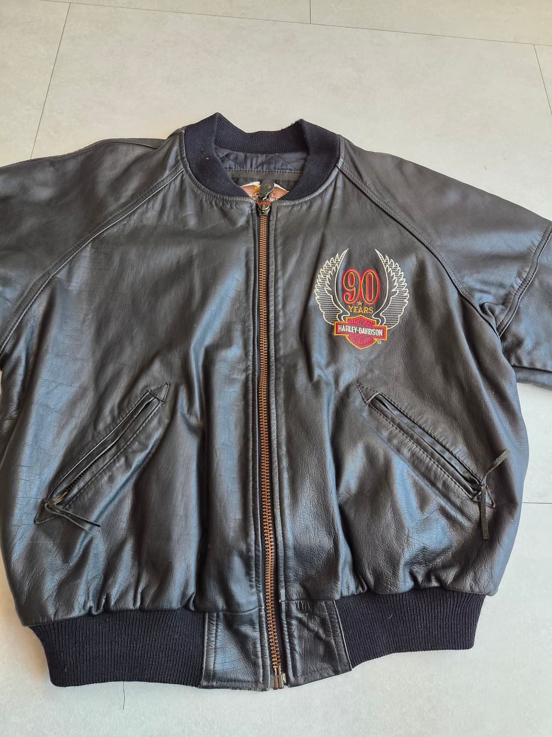 할리데이비슨 90주년 레더 봄버 usa 상품이미지2