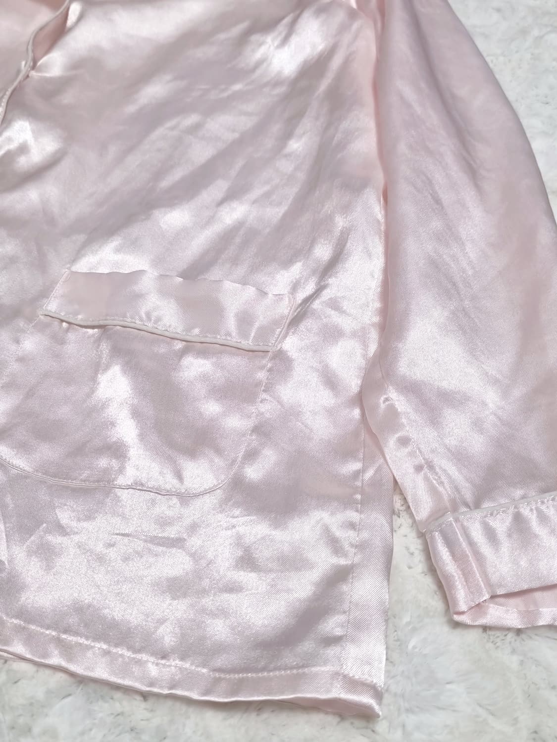 빅토리아 시크릿 핑크 새틴 잠옷 파자마 L 상품이미지3