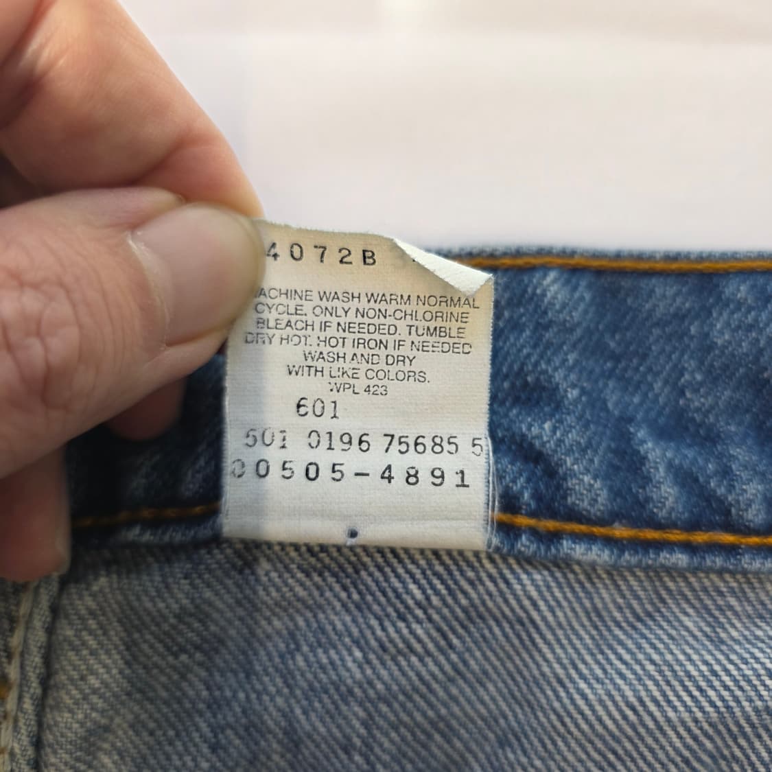 [W36L32]90s 리바이스 USA 505 컷오프 데님 팬츠 상품이미지3