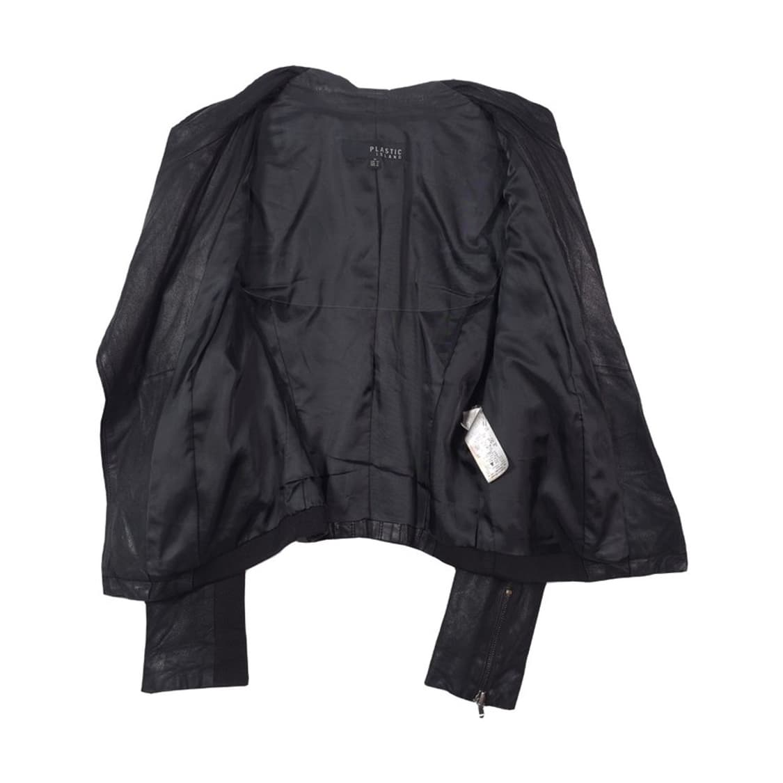 플라스틱 아일랜드 천연 염소 가죽 비대칭 라이더 자켓 M 상품이미지2