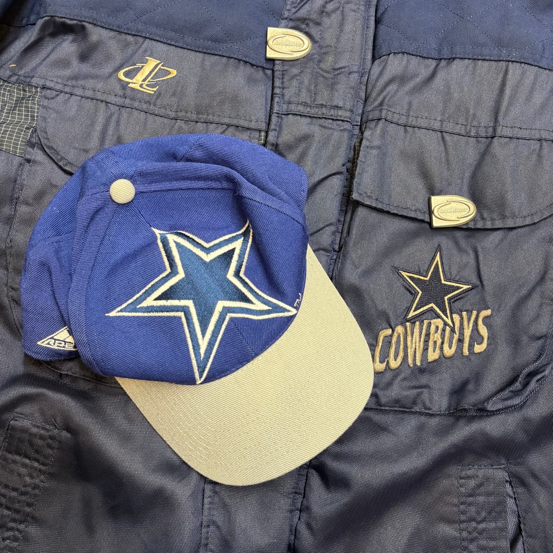 90s 달라스 카우보이 로고 애슬래틱 NFL 프로라인 푸퍼 자켓 상품이미지2