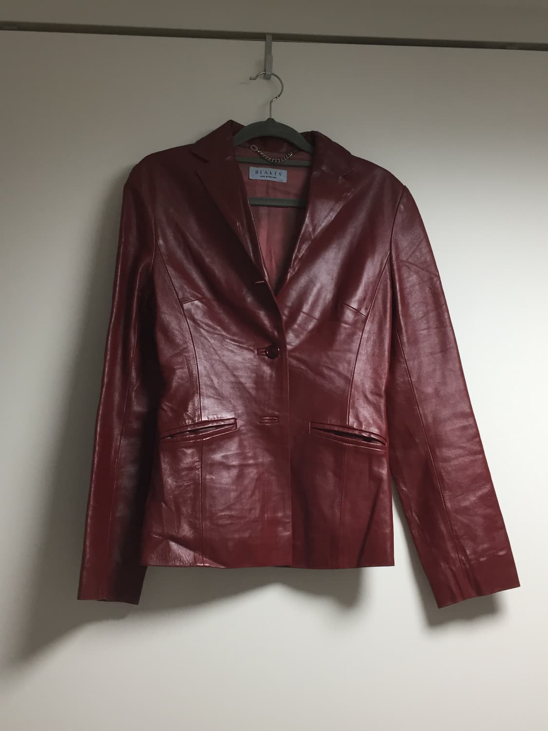 burgundy real leather jacket 상품이미지2