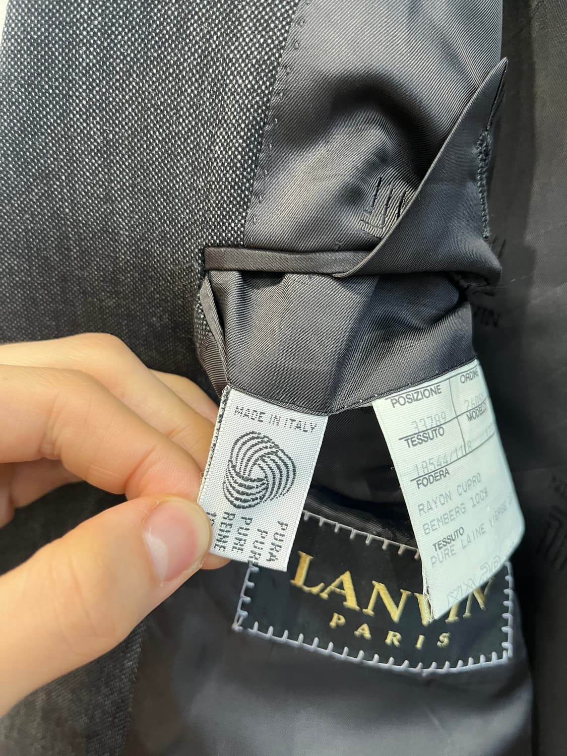 LANVIN 랑방 퓨어울 블레이저 테일러드 자켓 Made in ITALY 상품이미지9