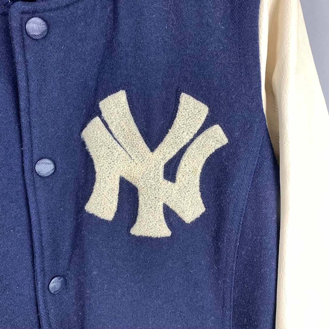 MLB 뉴욕양키스 모직 레더 바시티 자켓 상품이미지4