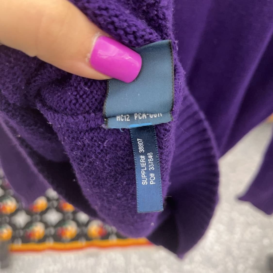 폴로 랄프로렌 그린포니 퍼플 홀리데이 반집업 니트 S C07092 상품이미지6