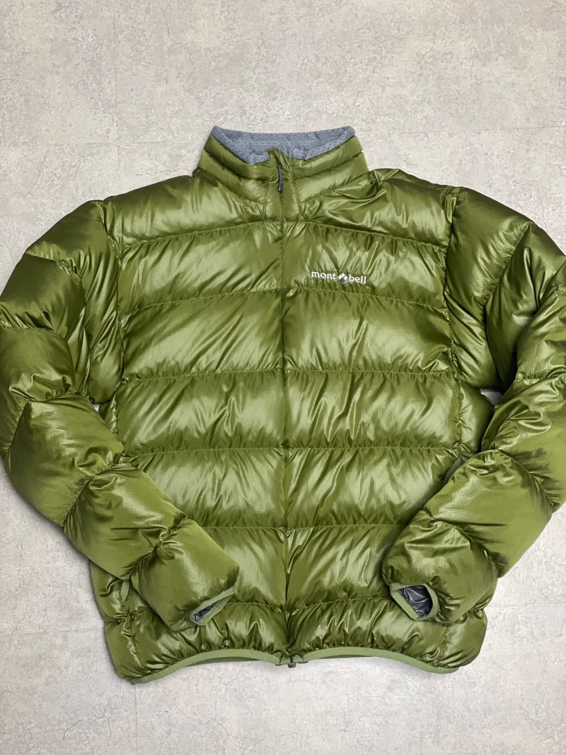 빈티지 몽벨 라이트 알파인 구스 다운 패딩 자켓 올리브 그린 상품이미지1