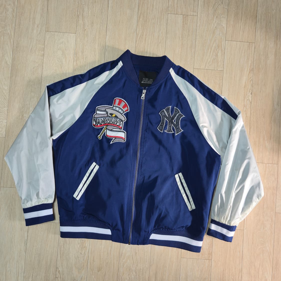 L) MLB 뉴욕 양키스 블루종 자켓 야구점퍼 스카잔 상품이미지1