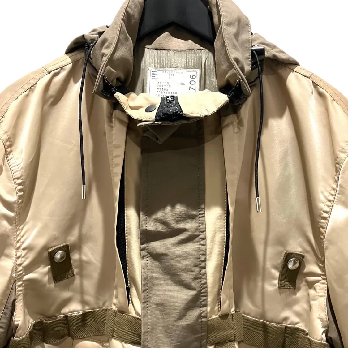 sacai Nylon TWILL Mix Coat 상품이미지3