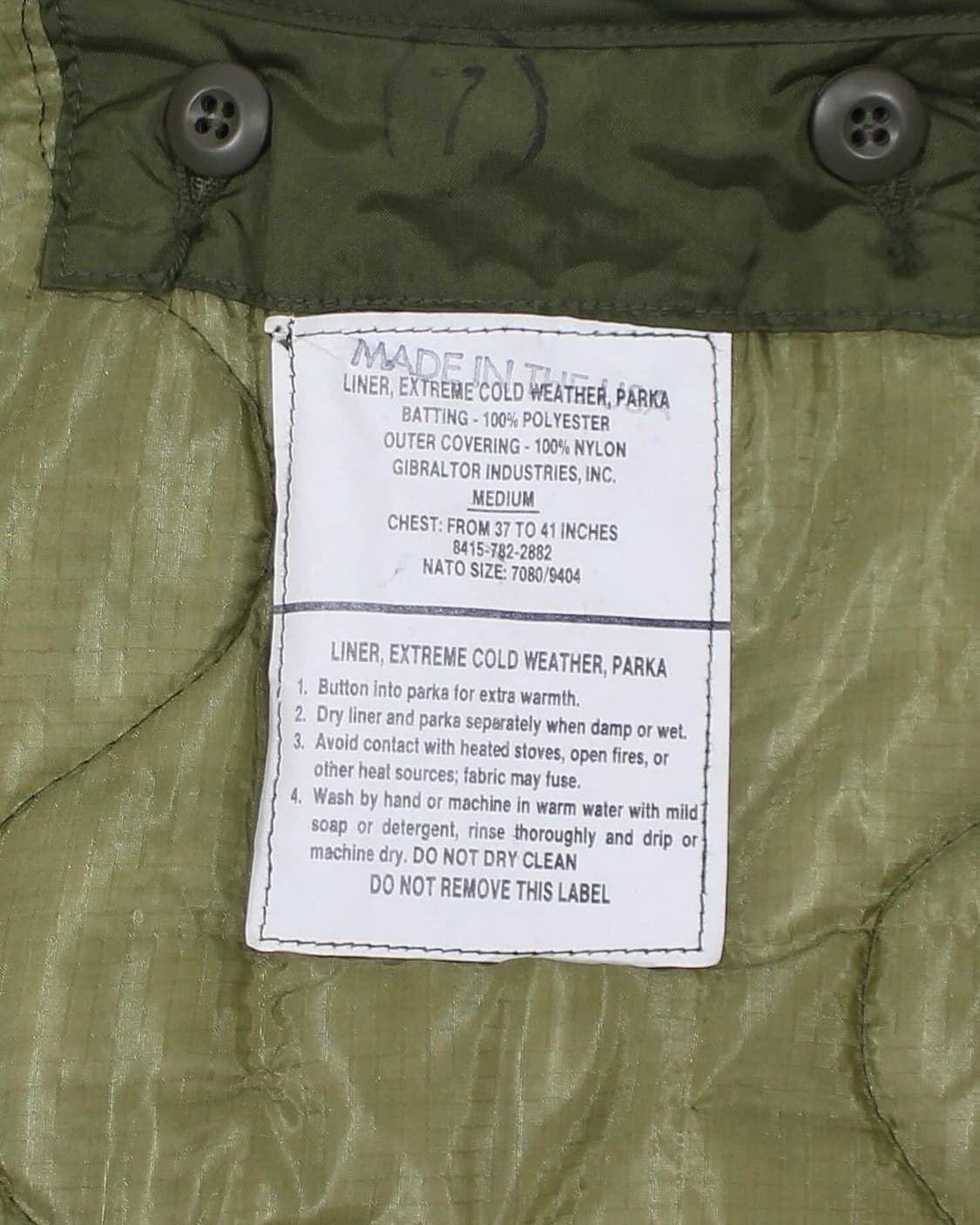 1980s US Army 미군 2세대 M-65 피쉬테일 파카 개파카 상품이미지6
