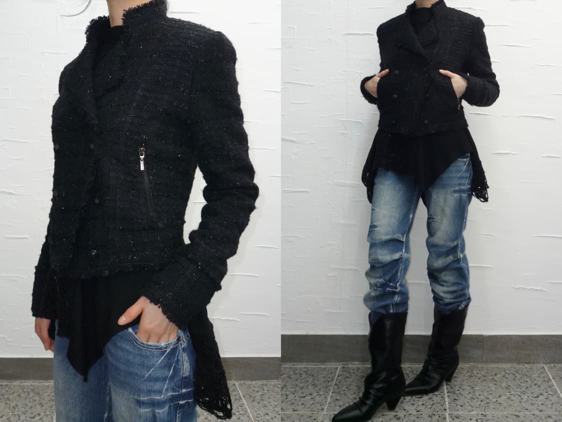 Black perl tweed jacket 상품이미지1