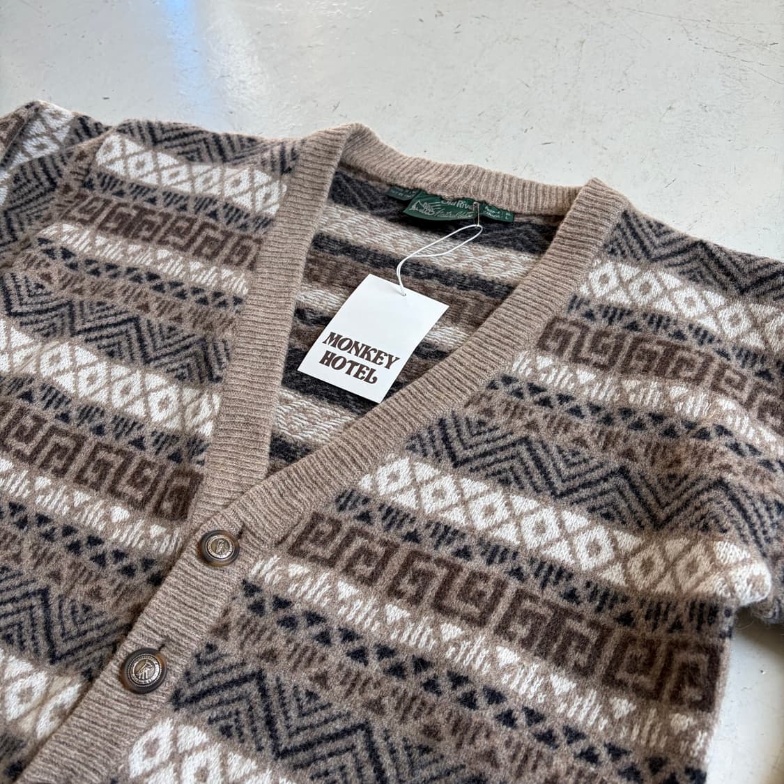 90s Old Rive 빈티지 울 가디건 L 상품이미지5