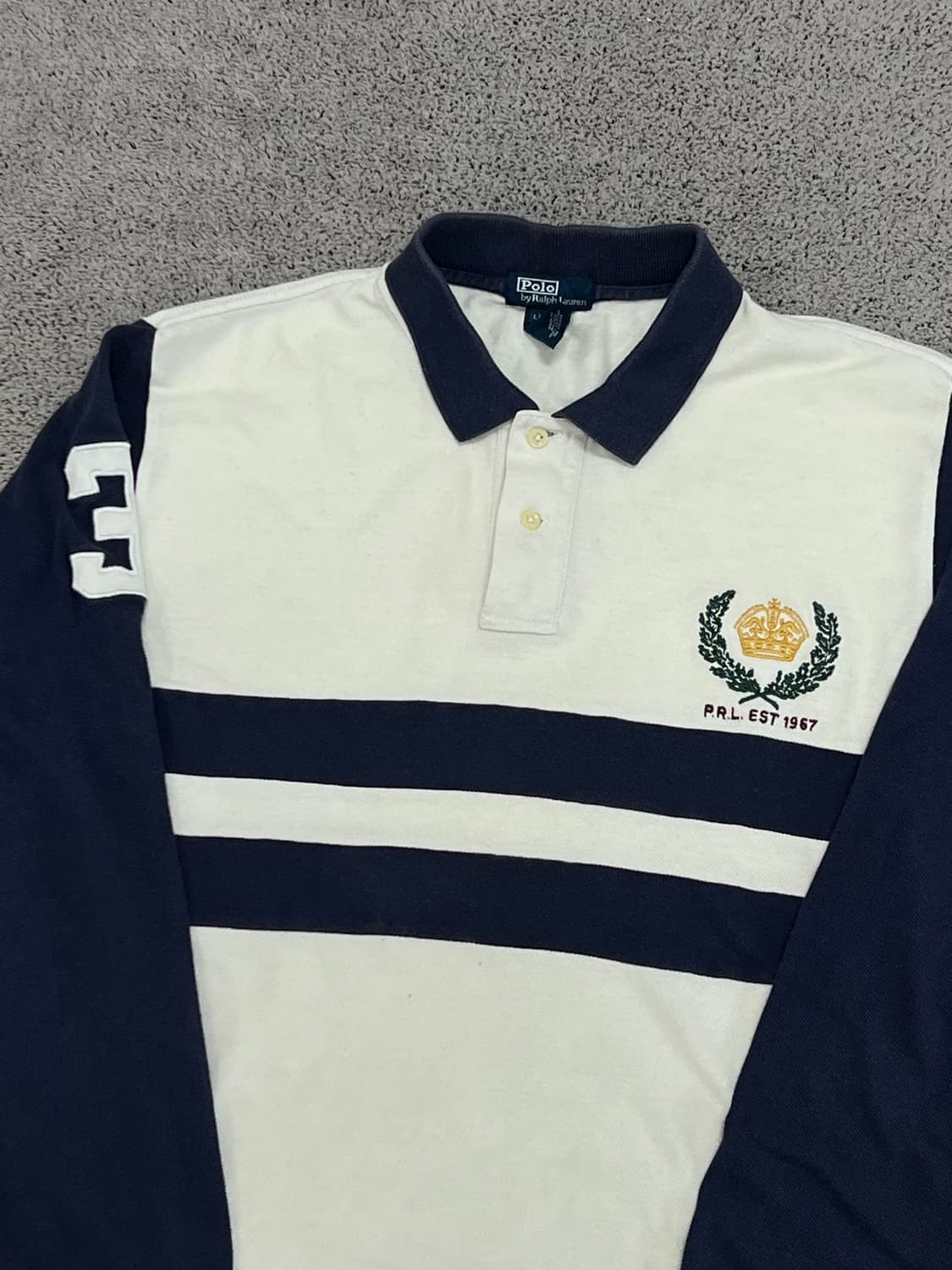 (L) 폴로랄프로렌 키즈/우먼스 월계수 자수로고 긴팔 카라 티 상품이미지2