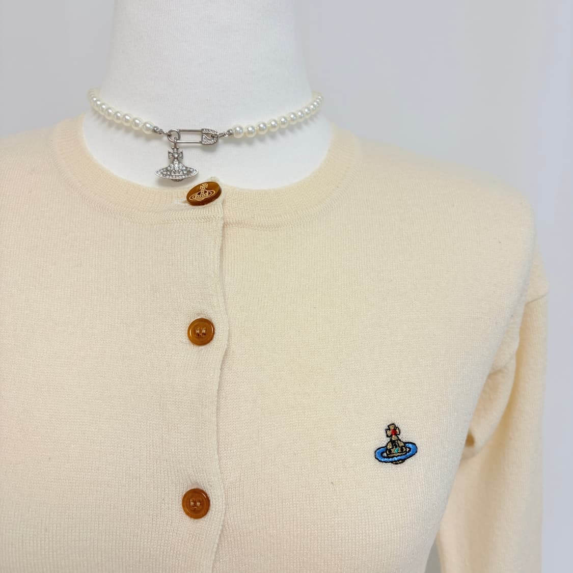 비비안웨스트우드 미니 로고 울 가디건 상품이미지7