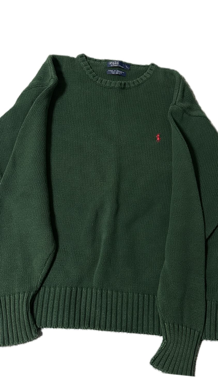 폴로 그린 니트  상품이미지1