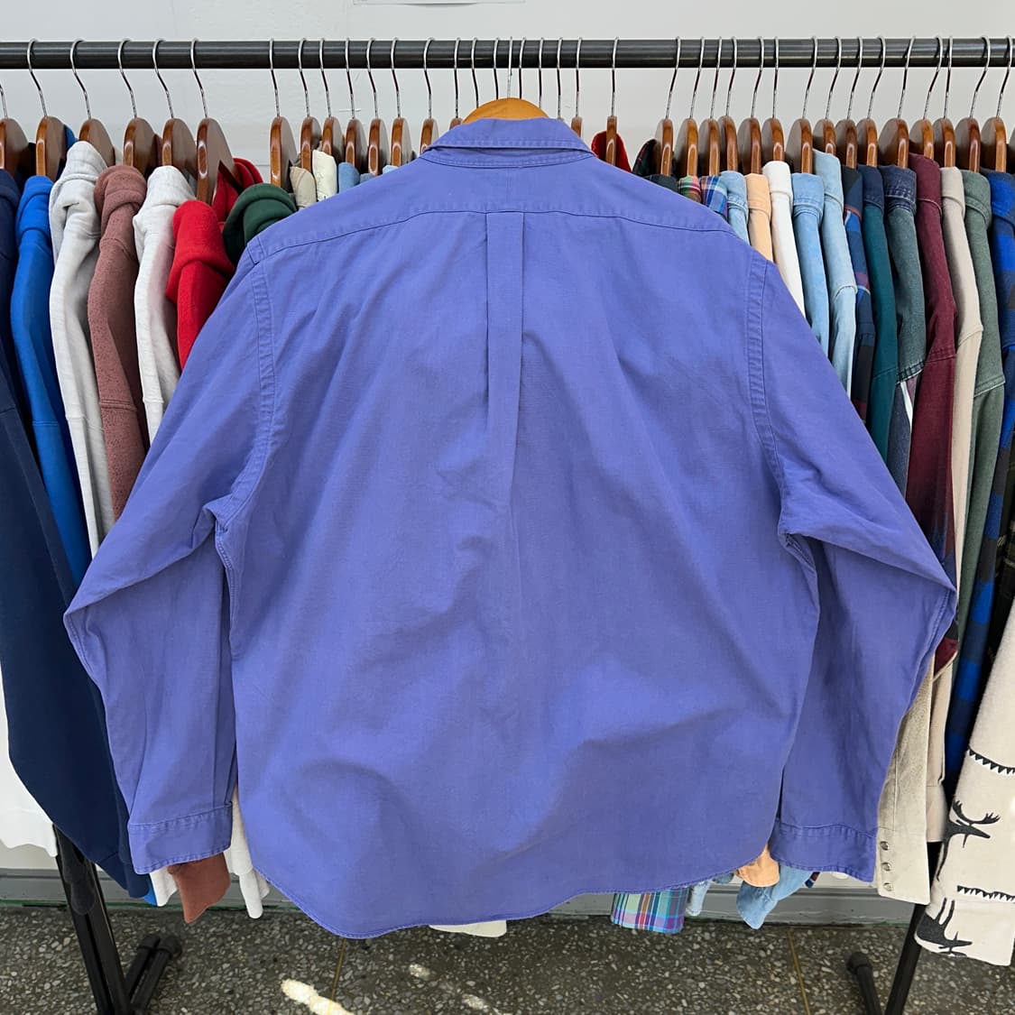 90s 폴로 랄프로렌 페이디드 코튼 셔츠 XXL 상품이미지4