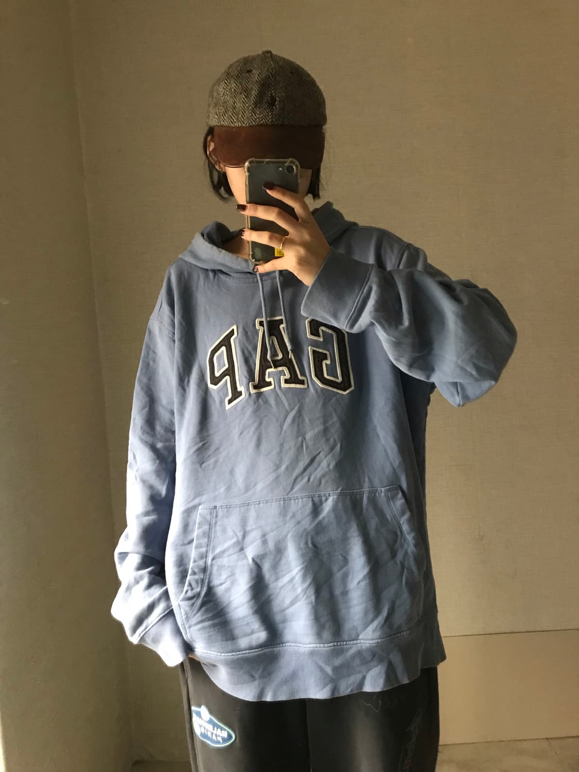 갭 연하늘 오버핏 후드티 상품이미지4