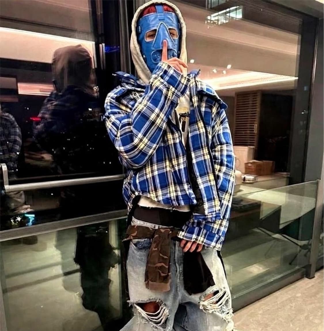 재팬발 월드워2 설상 마스크 블루 컬러 상품이미지1