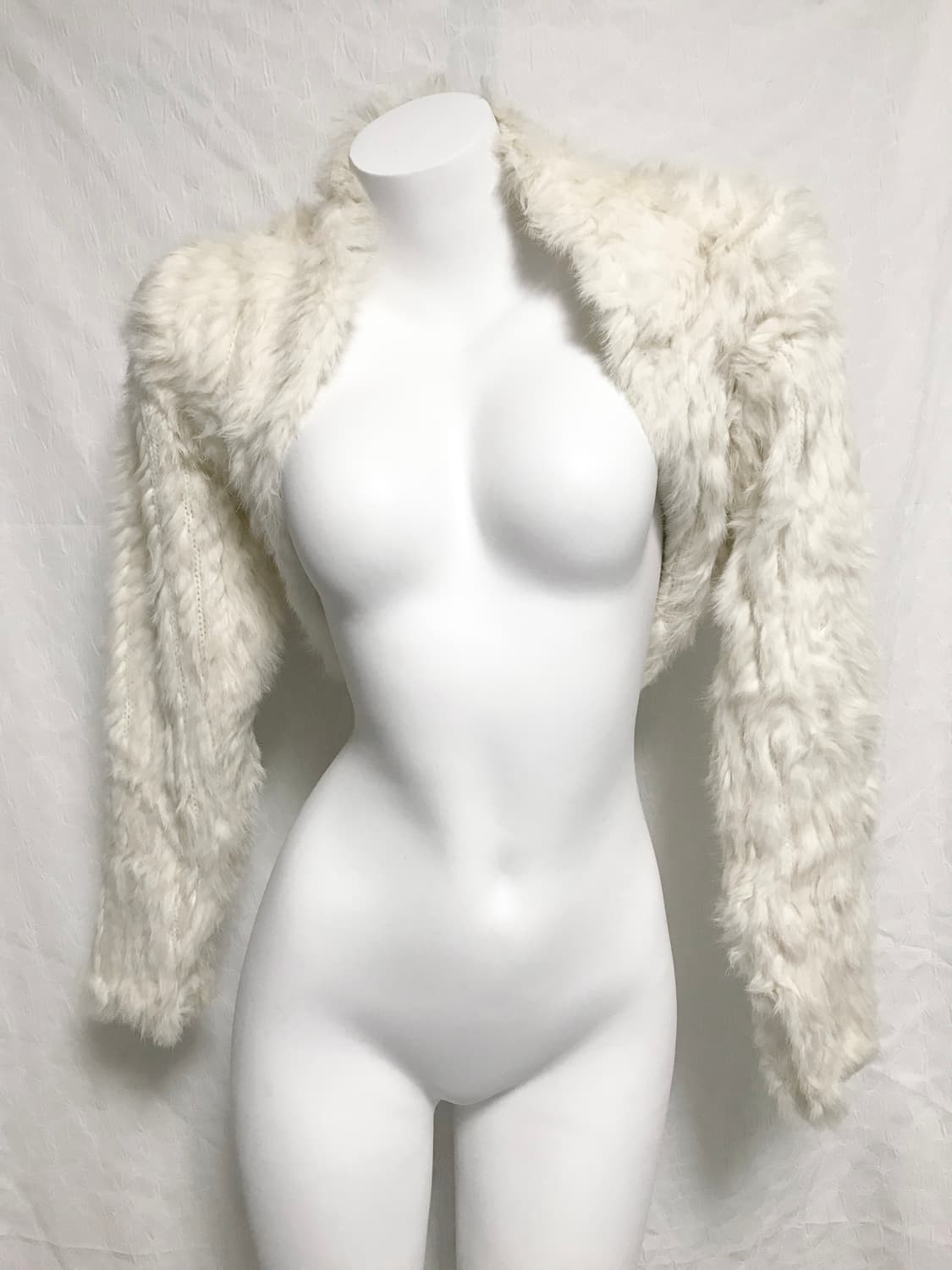 택포 SET•빈티지 갸루 ma*rs 마즈 퍼 볼레로 + 래빗퍼 슬리브리스 상품이미지3