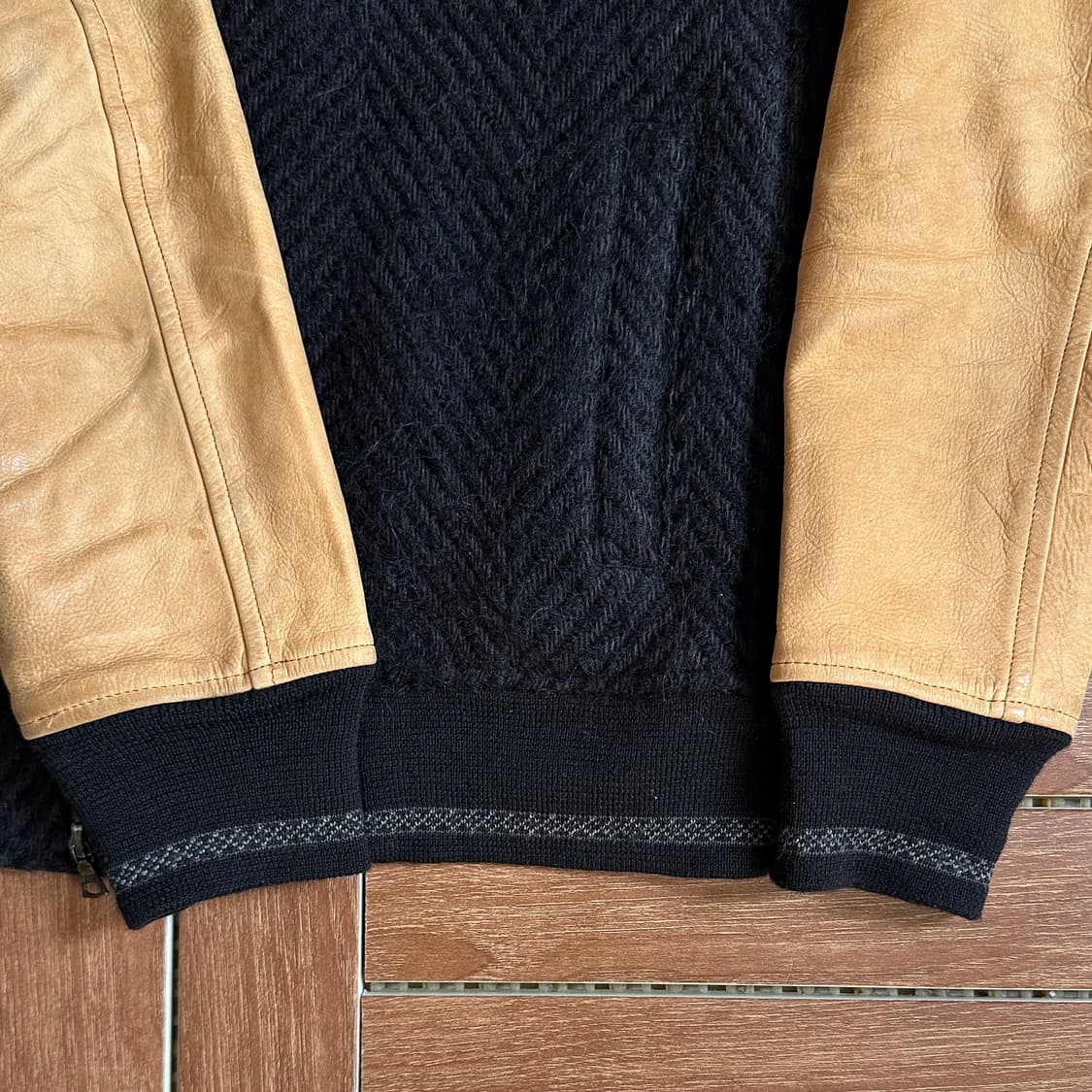 Shareef wool leather varsity jacket 상품이미지4