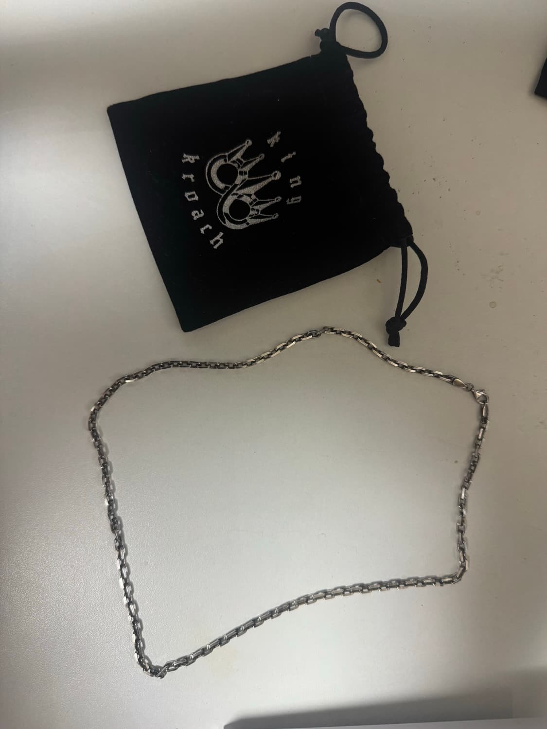 킹크로치 ned 4mm 실버체인 50cm 상품이미지1