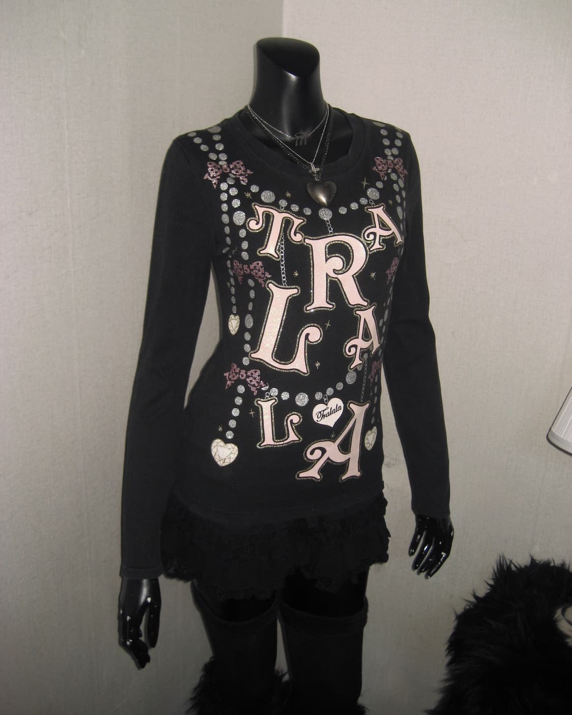 트랄라라 TRALALA 글리터 프린팅 롱슬리브 탑 히메갸루 상품이미지8