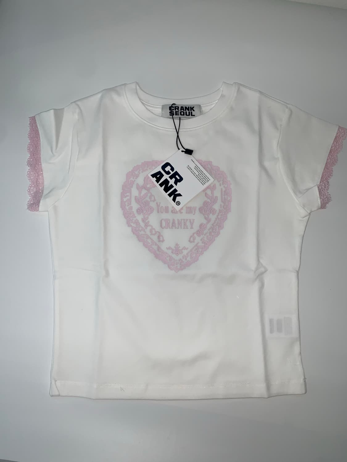 LACE HEART PRINTING TOP_WHITE 상품이미지7