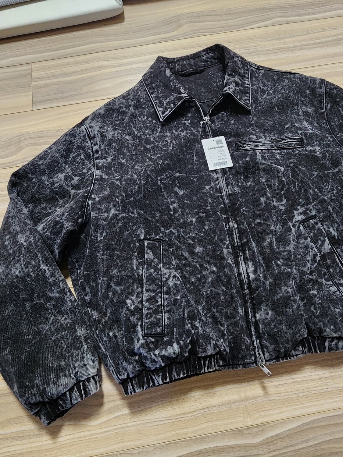 에잇세컨즈스톤워싱데님패딩집업블루종xl 상품이미지2