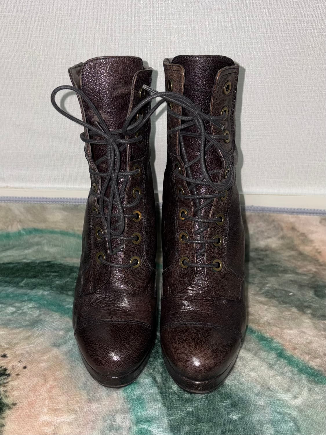 에트로 레이스업 레더 부츠 상품이미지4