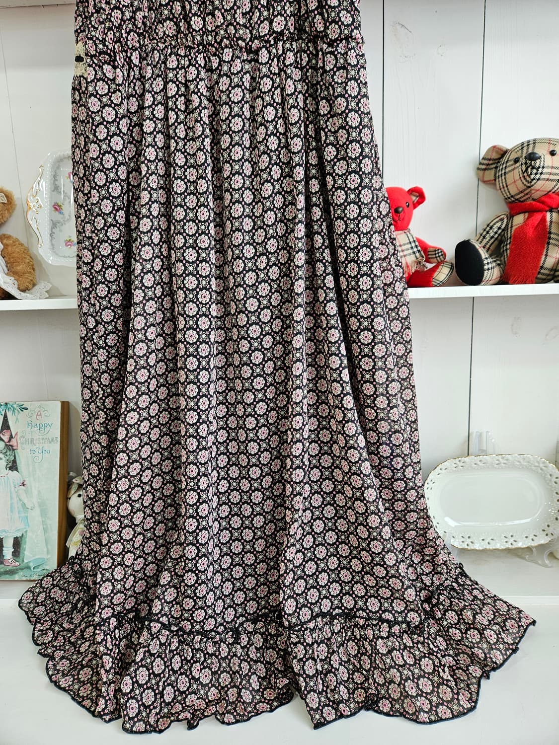 플라워 쉬폰 뷔스티에 원피스 상품이미지9