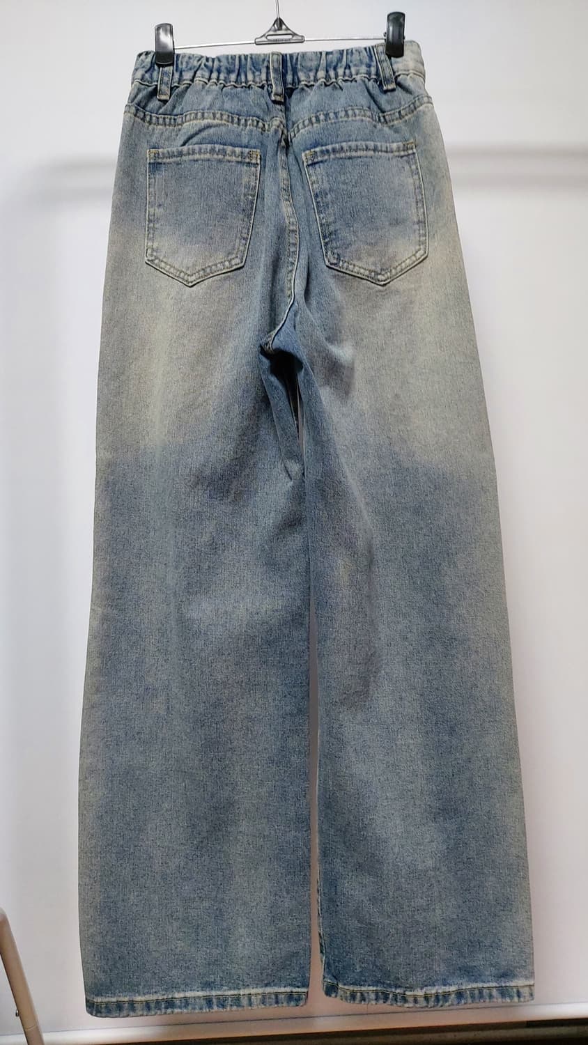 N.Z 와이드핏 워싱 데님 팬츠(M사이즈)새상품 상품이미지2