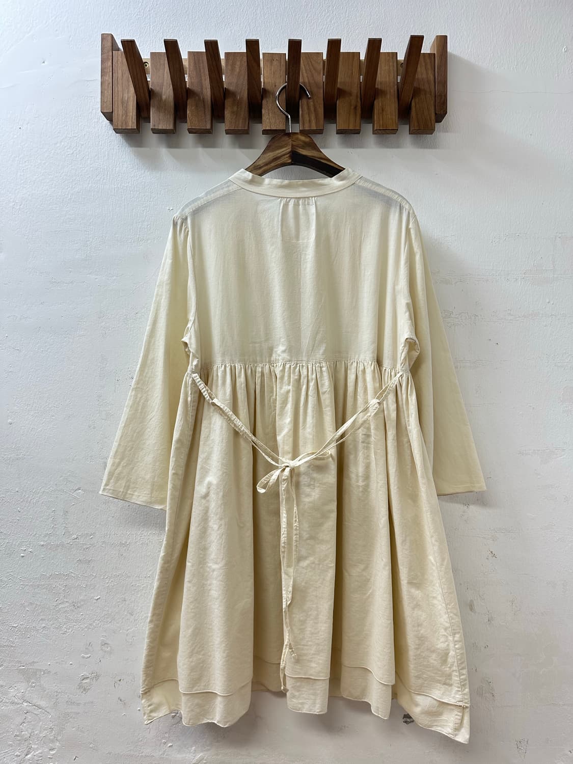 일본빈티지 Cepo 플라워 자수 모티브 요크 레이스 코튼 블라우스 원피스 상품이미지5