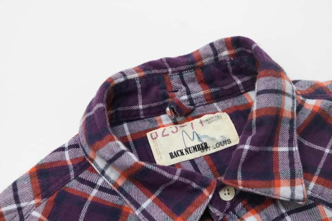 BACK NUMBER 백넘버 빈티지 웨스턴 체크 플란넬 셔츠 (M) 상품이미지5
