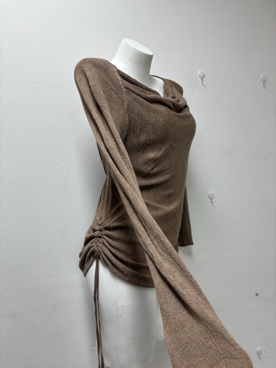 shirring Detail Draped Sleeve 상품이미지1