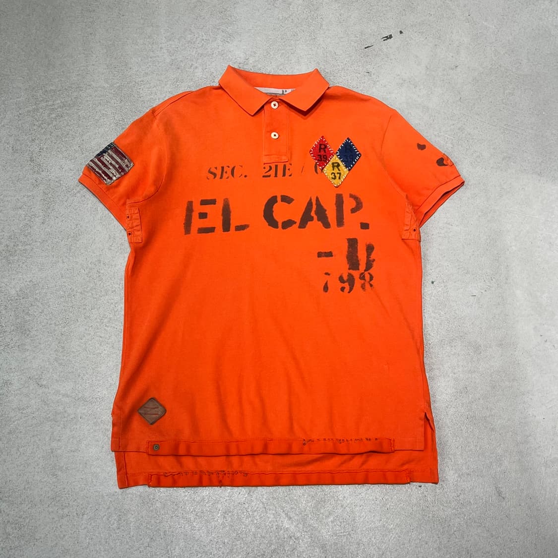 폴로 랄프로렌 성조기 패치 카라반팔티 s10297 상품이미지1