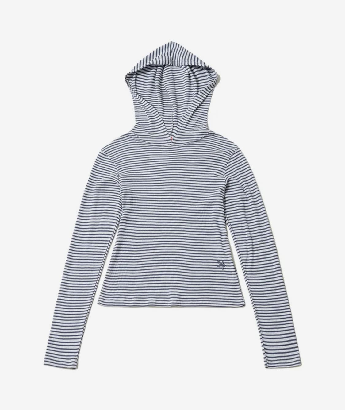 스트라이프 후드 긴팔티 상품이미지2