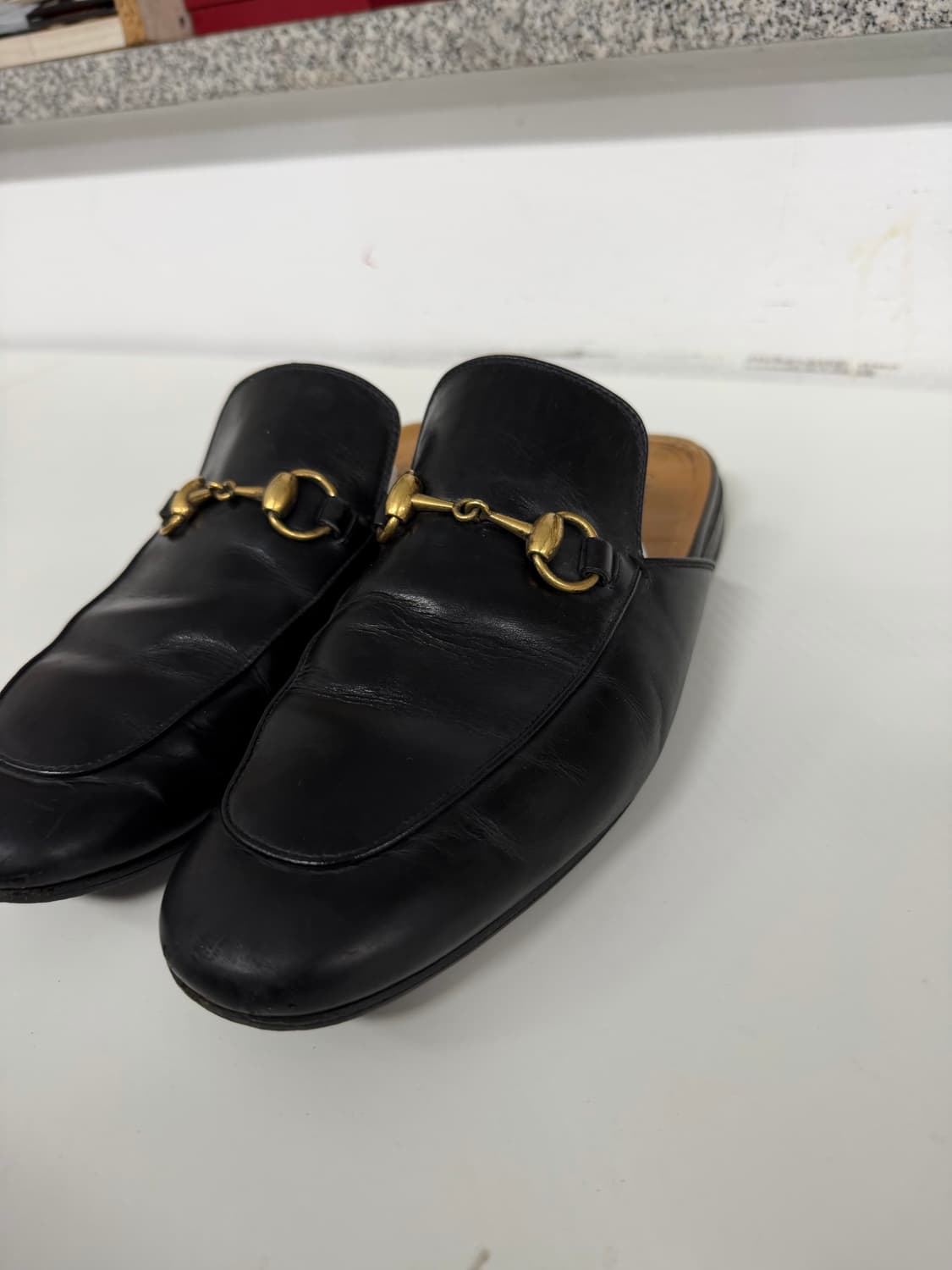 정품) 구찌 프린스타운 홀스빗 레더 뮬 슬리퍼 7 상품이미지2